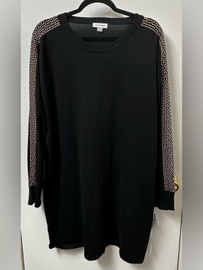 Calvin Klein Black Top with gold down the arms 
smoke free home.